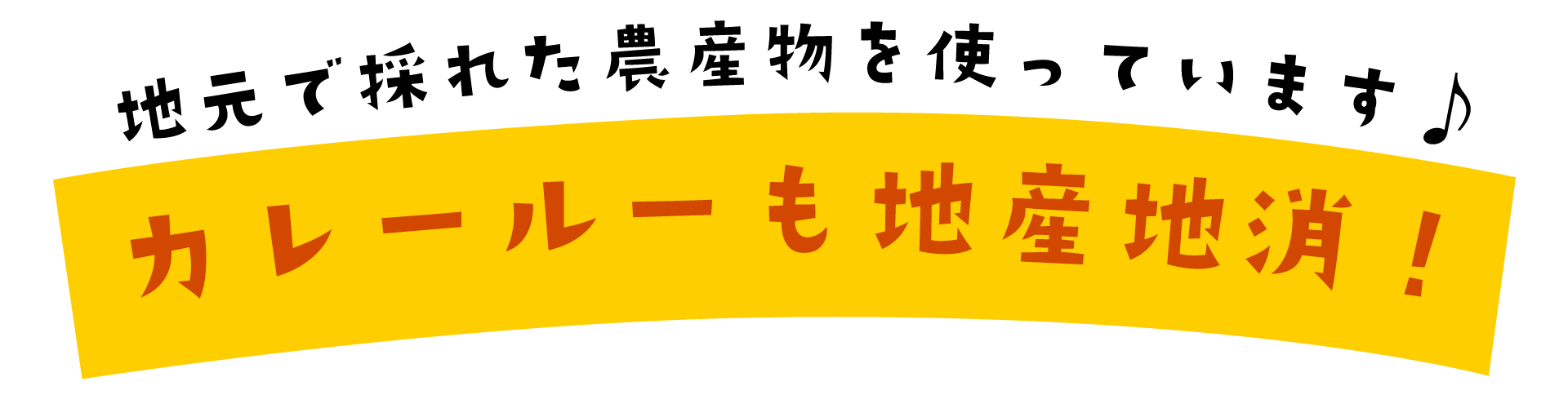 地元で採れた農産物を使っています♪カレールーも地産地消！