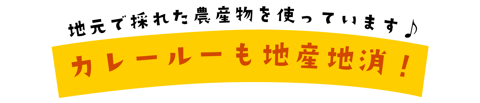 地元で採れた農産物を使っています♪カレールーも地産地消！