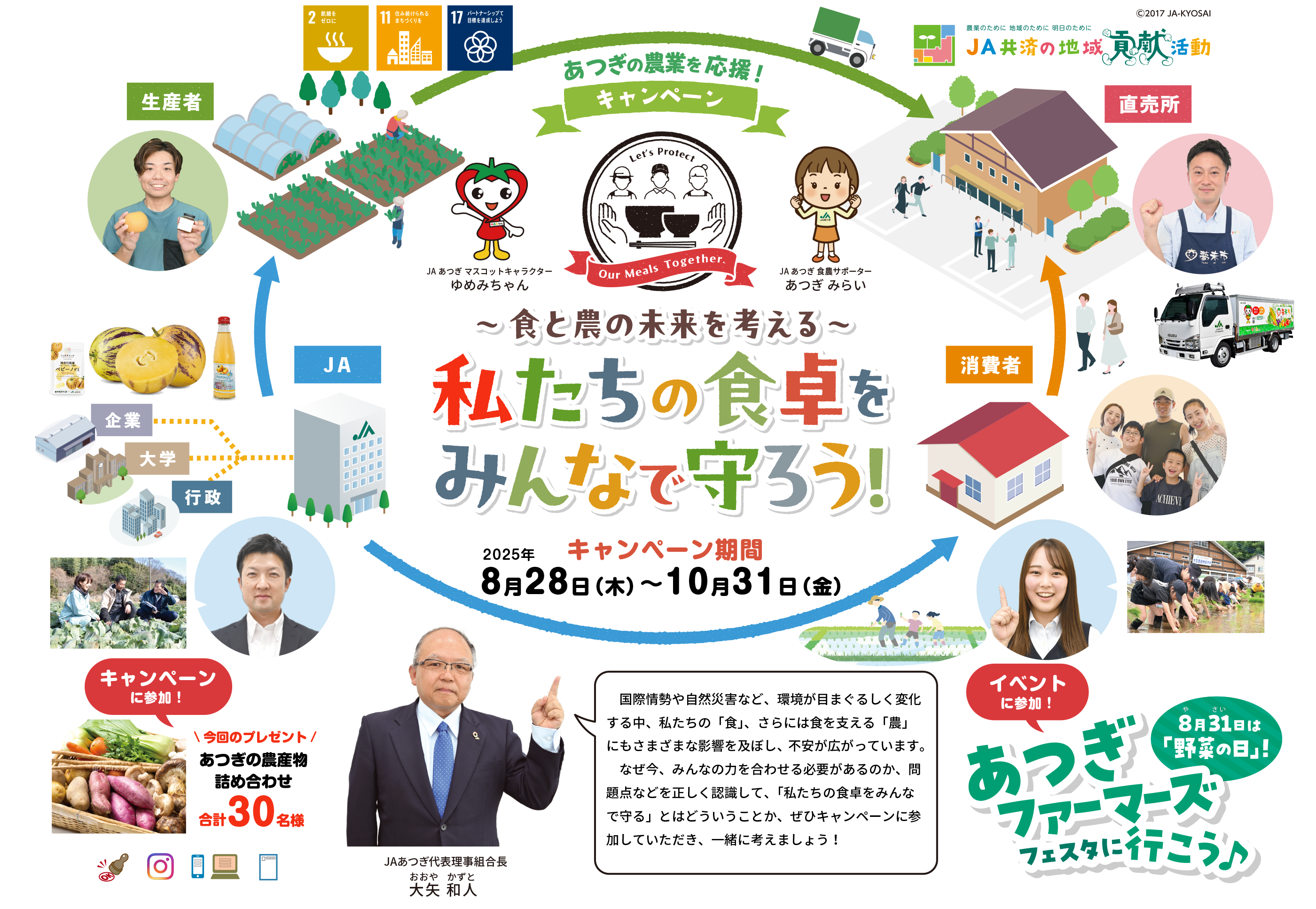 あつぎの農業を応援！キャンペーン 私たちの食卓をみんなで守ろう！