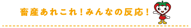 畜産あれこれ！みんなの反応！