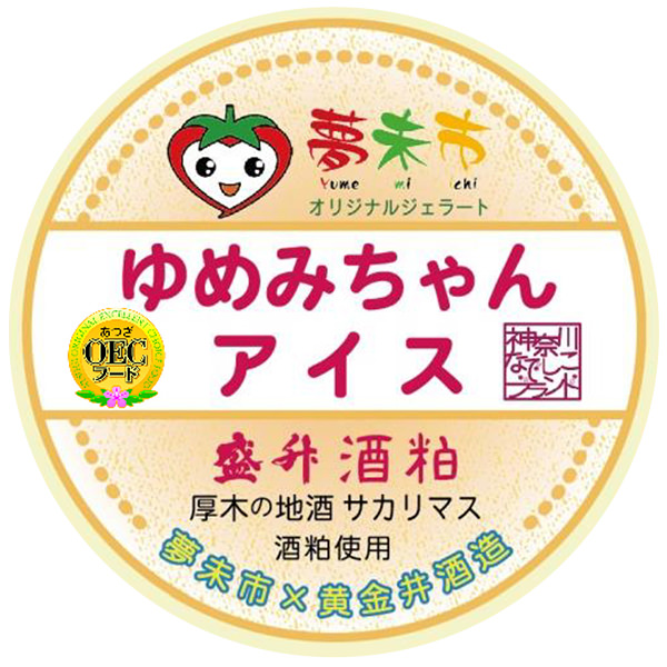ゆめみちゃんアイス カップ 盛升酒粕(厚木の地酒サカリマス酒粕使用)の写真